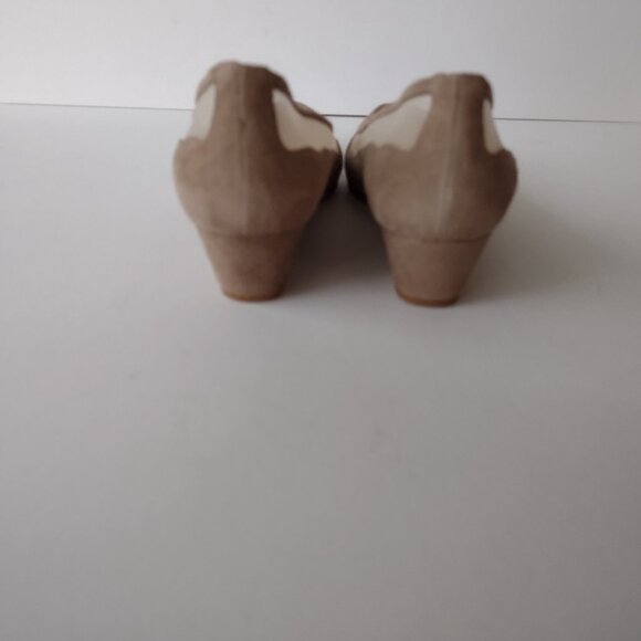 French Sole New York (fs/ny), Obsess, Taupe Suede, Wedge Pump, Size 9.5, NWOT - Picture 4 of 7